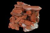 Natural, Red Quartz Crystal Cluster - Morocco #158486-1